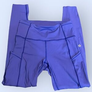 Lululemon Fast N Free Blue Leggings